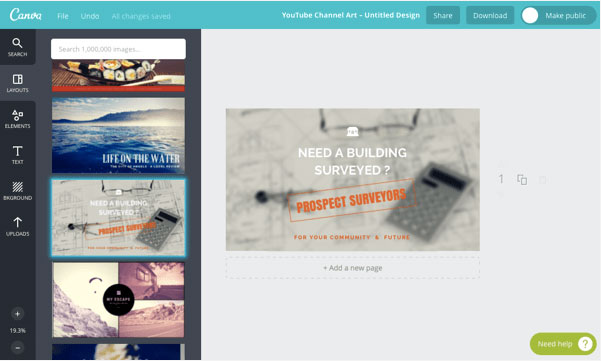 Редактирование шаблона Canva