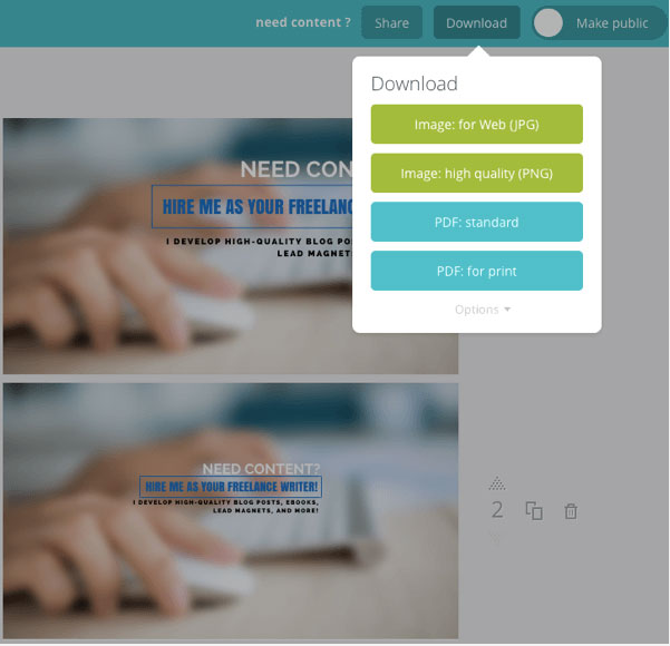Обрезка изображения Canva