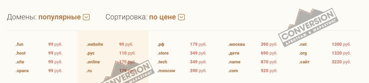 где купить домен для сайта