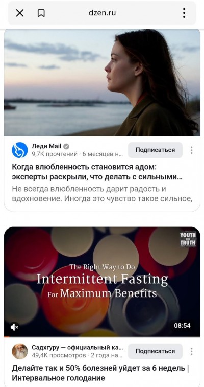 Сайт Яндекс Дзен - заработок через телефон