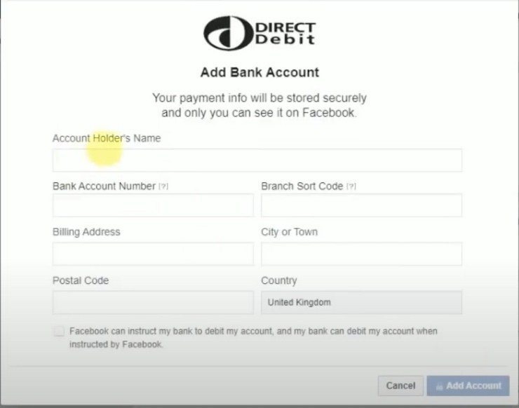IBAN Facebook