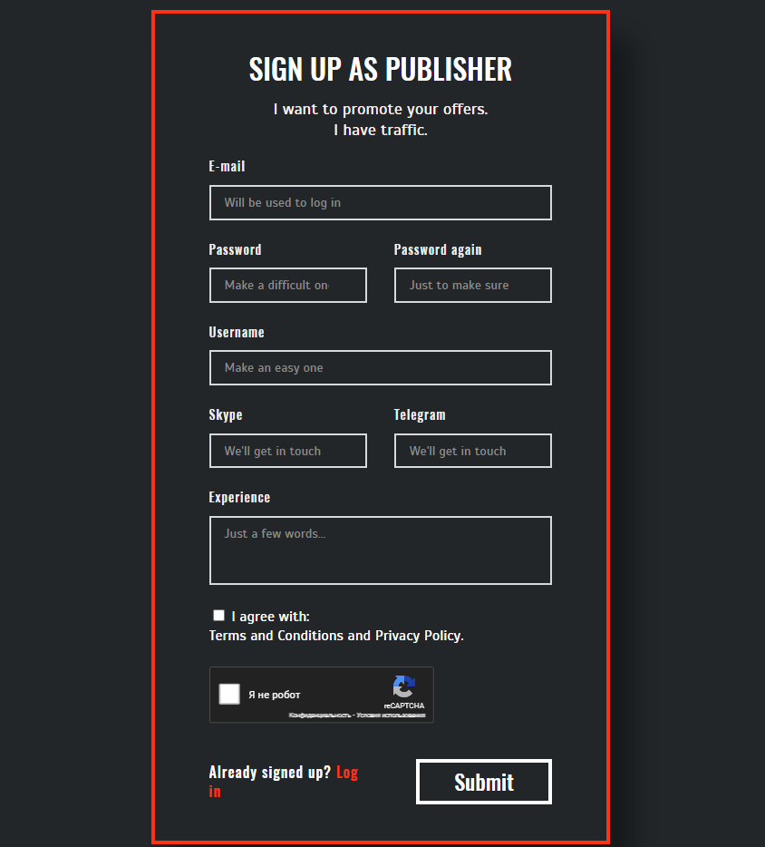 AdCombo регистрация