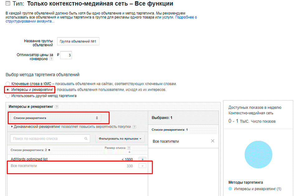 Ремаркетинг в Google AdWords