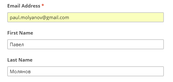 Напишите email и имя (необязательно) подписчика
