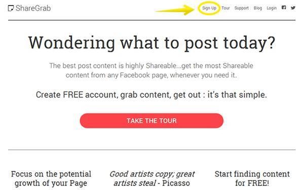 Регистрация на Sharegrab