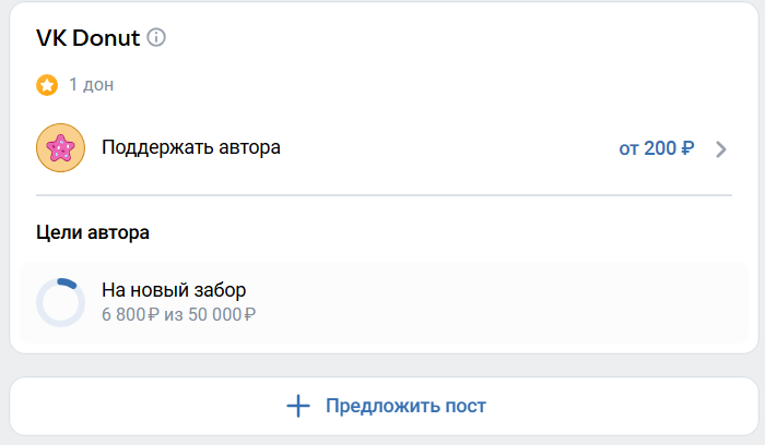 плашка VK Donut