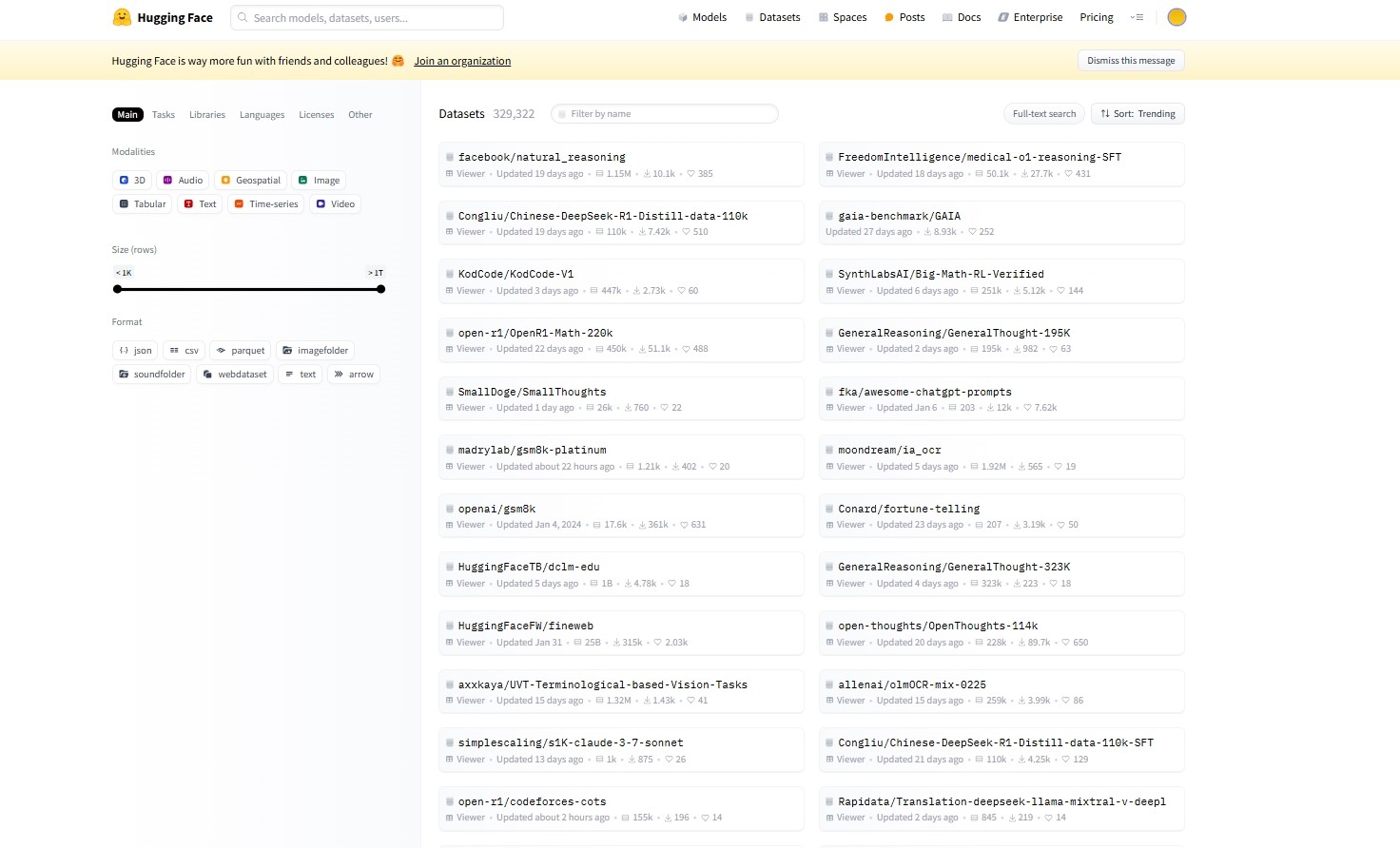 Datasets от Hugging Face