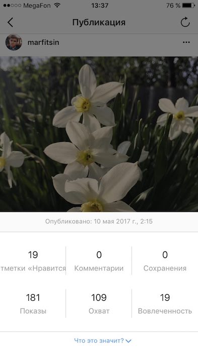 аналитика в instagram