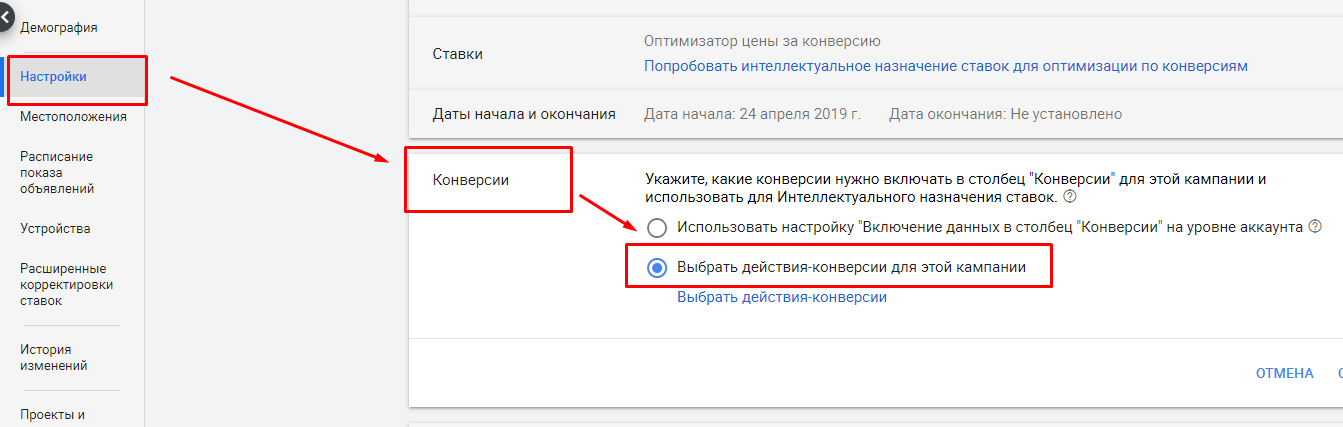 оптимизация Google Ads
