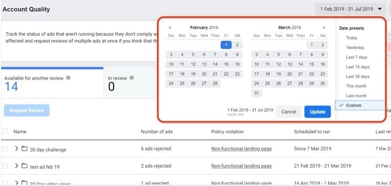 почему facebook блокирует рекламный кабинет