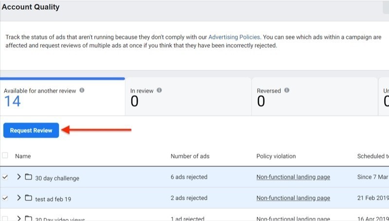 почему facebook блокирует рекламный кабинет