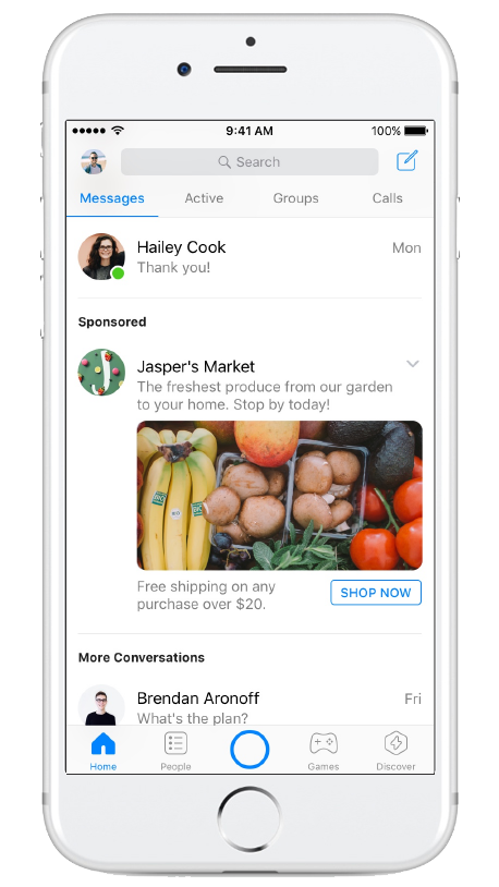 Реклама в Facebook Messenger