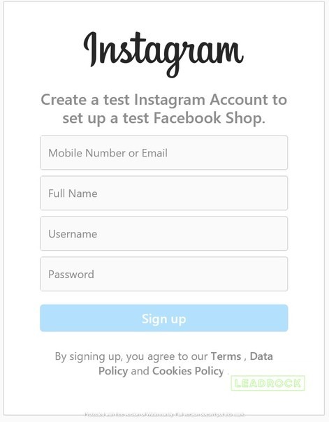 тестовые Instagram-аккаунты
