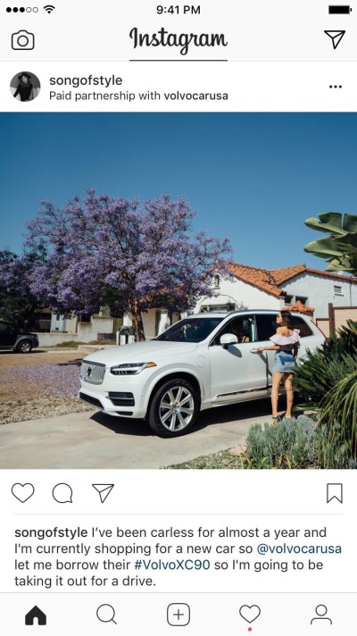 спонсорские пометки в instagram