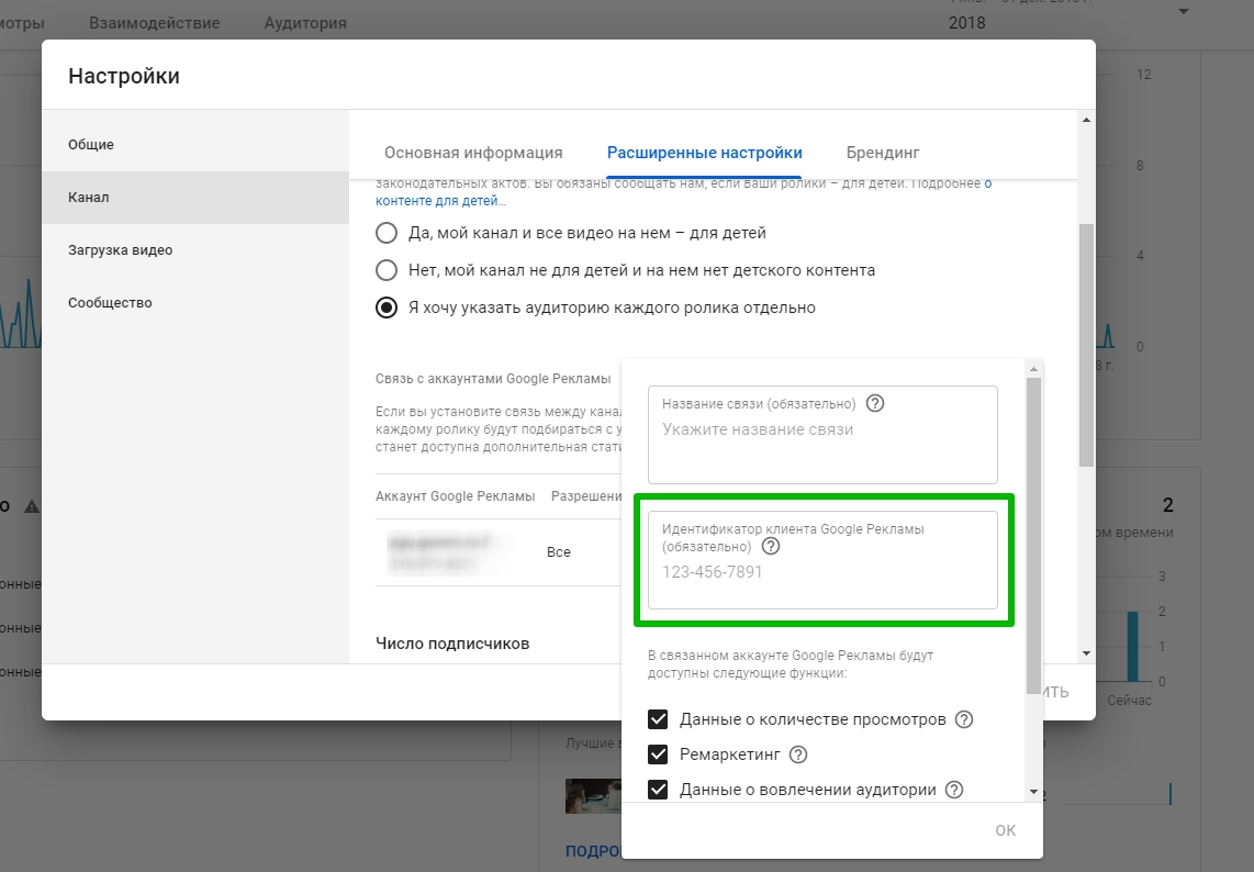 видеореклама на YouTube как настроить
