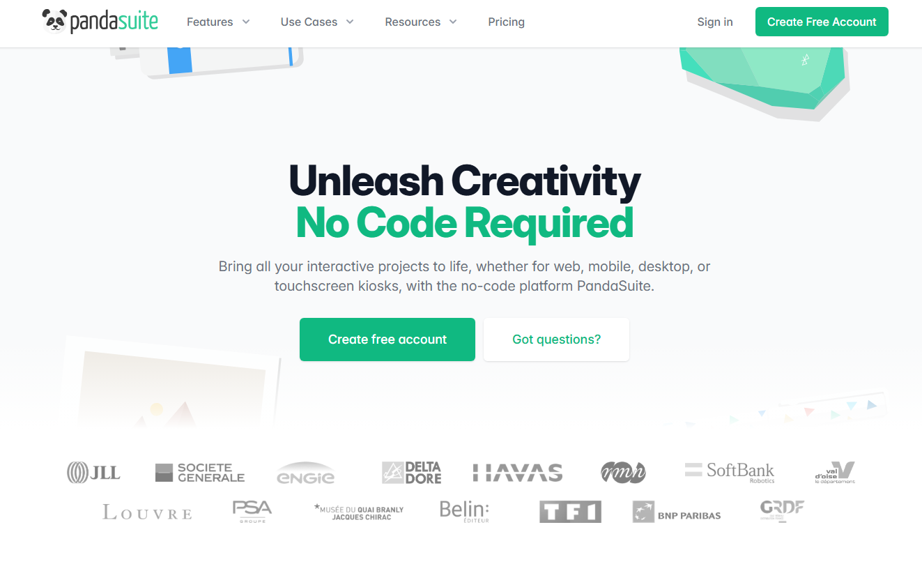No-code-платформа для сборки интерактивных PWA PandaSuite