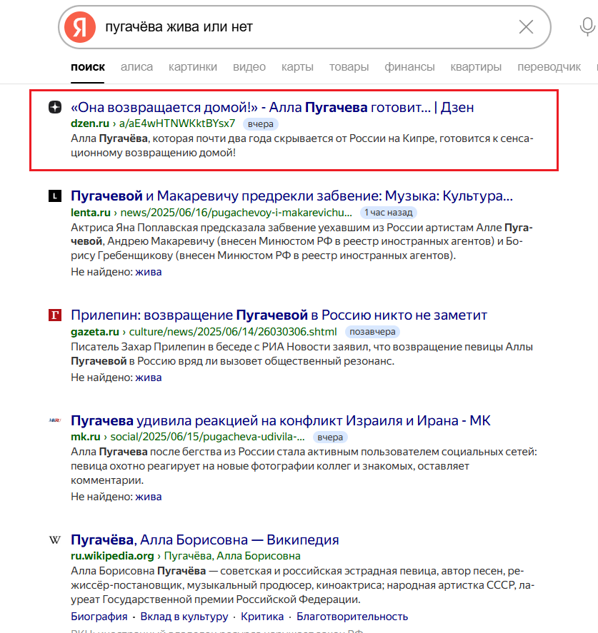 Как Яндекс пушит статьи с Дзена в топ поиска