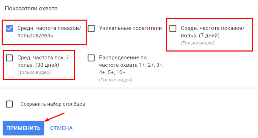 Как выбрать частоту показов в Google Ads