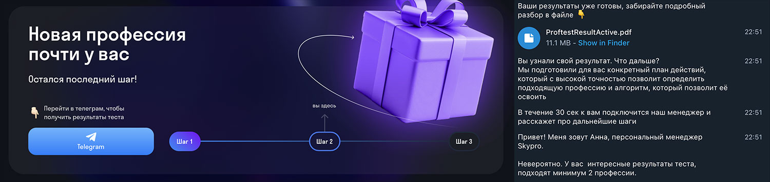 Результаты квиза SkyEng