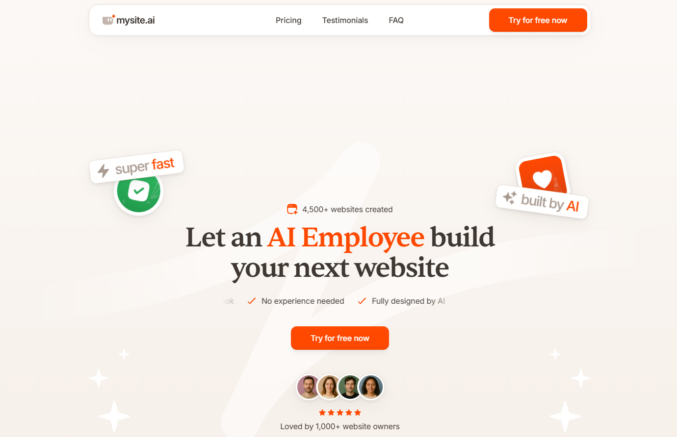 Нейросеть для создания сайтов Mysite.ai