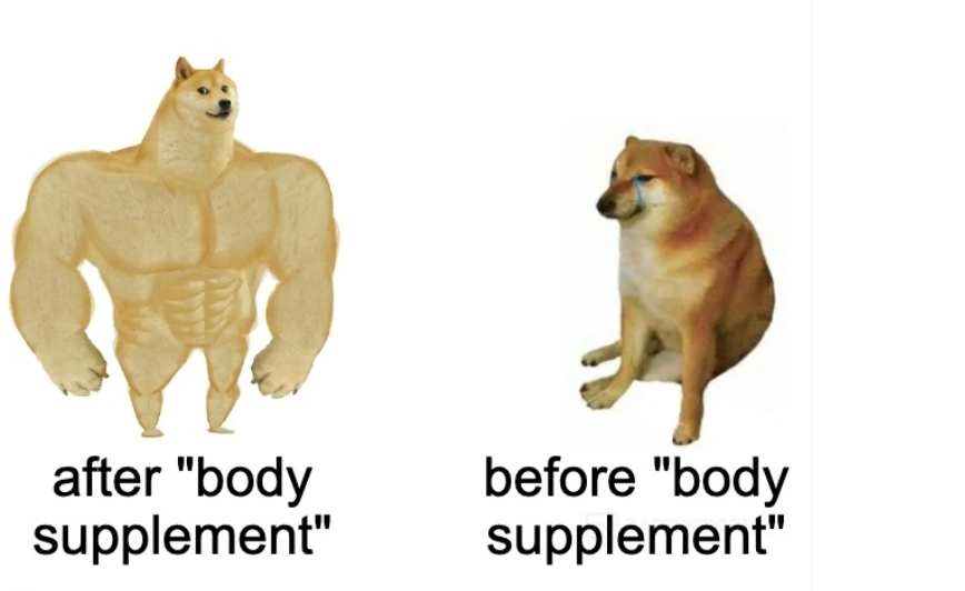 Мем до после с Doge