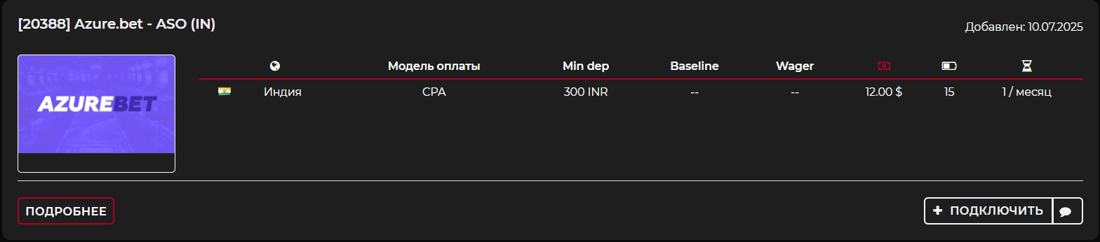 Офферы от Ace Partners Индия