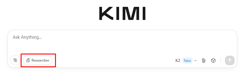 Режим исследователя нейросеть Kimi K2