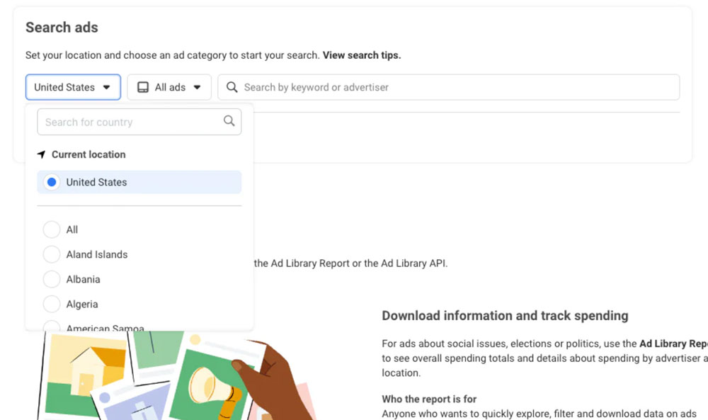 Ad Library от Meta