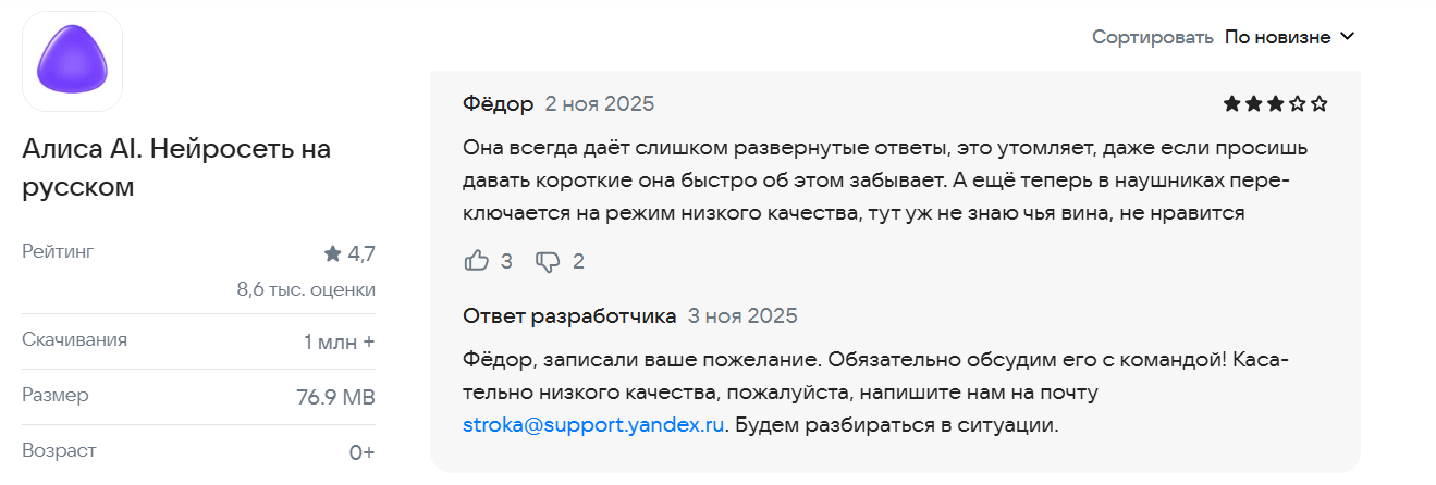 Честные отзывы Алиса аи