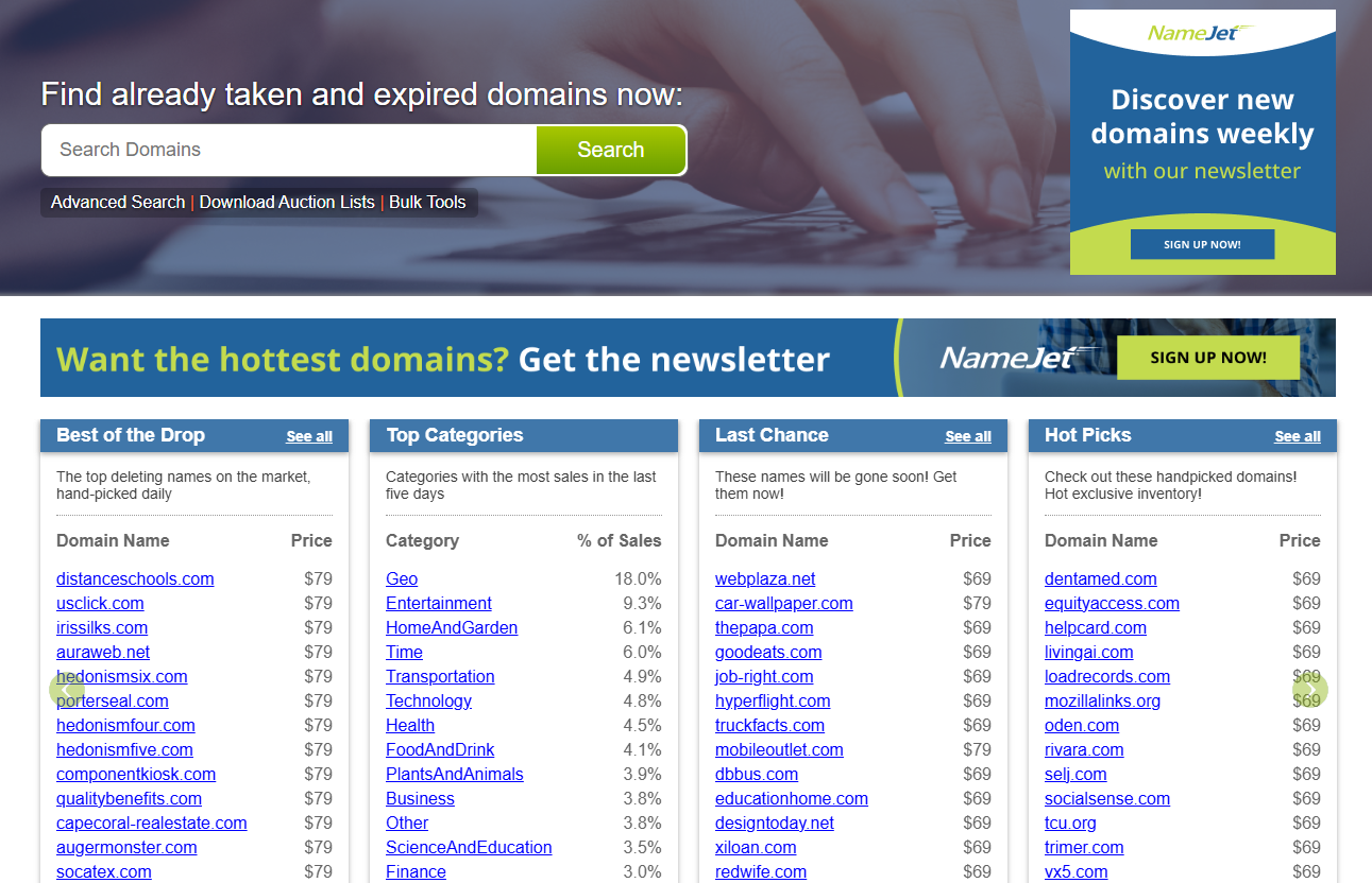 Сервсис для покупки доменов NameJet | Изображение 2