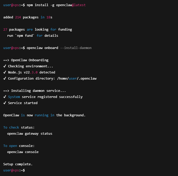 Установка OpenClaw через npm | Изображение 3