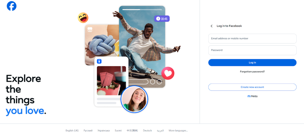 Регистрация в Facebook | Изображение 1