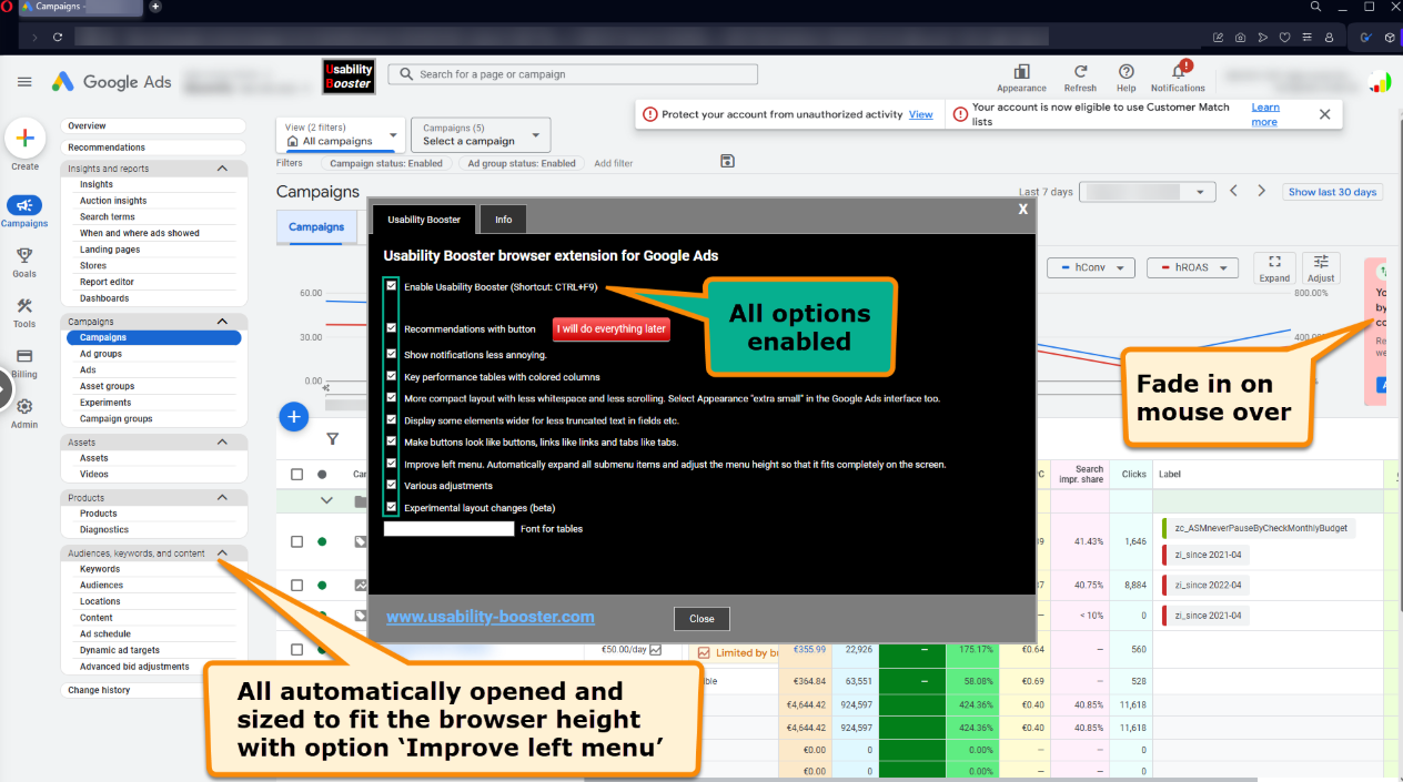 Браузерное расширение для работы с Google Ads | Изображение 4